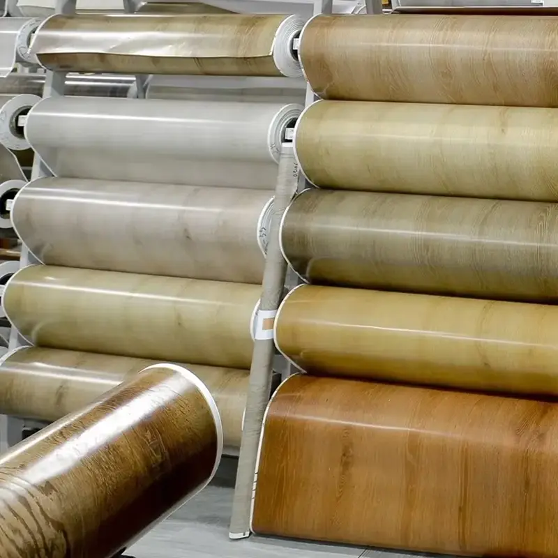 WPC फर्श पर टुकड़े टुकड़े करने के लिए PVC रंग सजावट फिल्में